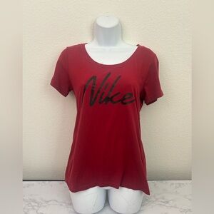 Nike Womens Shirt The Nike Tee S Logo Short Sleeve Dri-Fit Pullover Top
